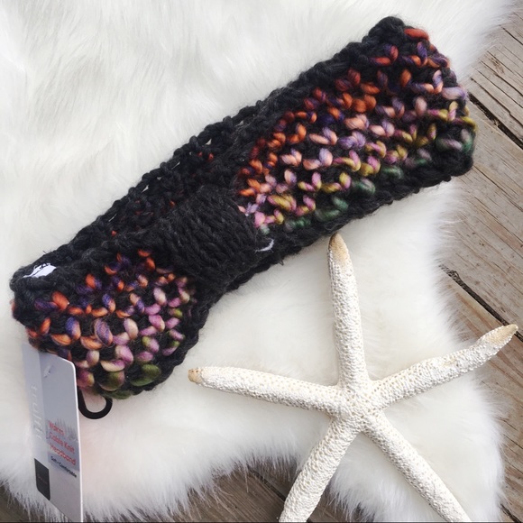 MM BOUTIQUE Chunky Cable Knit Headband Grey/Green OS - Picture 4 of 4